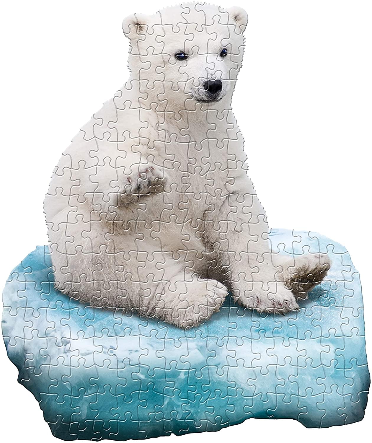 I AM Lil Polar Bear 100 Piece Animal-Shaped Jigsaw Puzzle