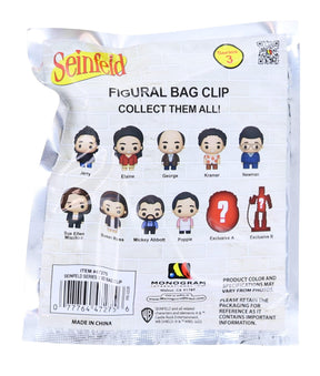 Seinfeld Series 3 3D Foam Bag Clip | 1 Random