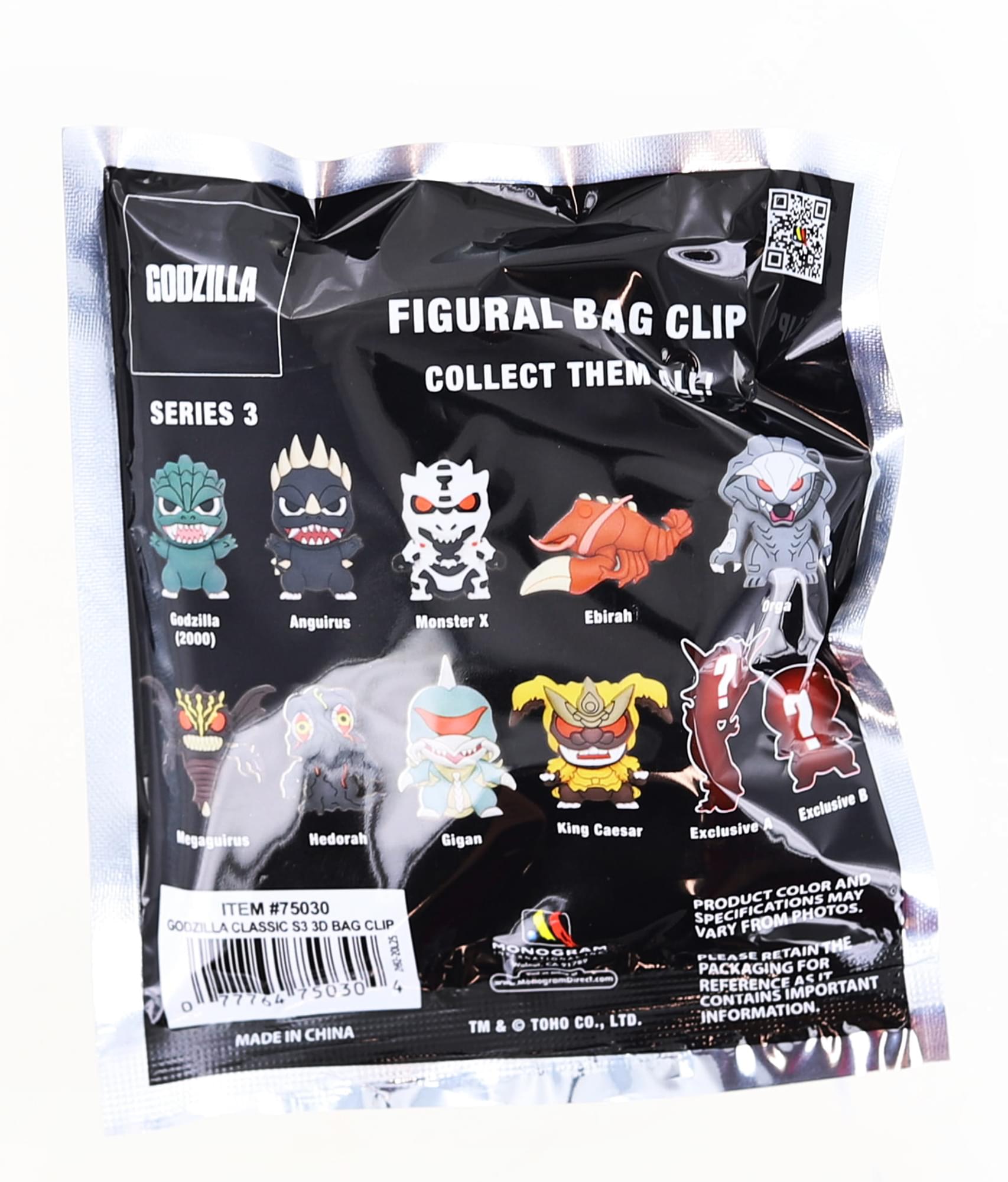 Godzilla Classic Series 4 3D Foam Blind Bag Clip