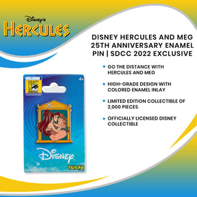 Disney Hercules and Meg 25th Anniversary Enamel Pin | SDCC 2022 Exclusive