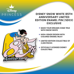 Disney Snow White 85th Anniversary Limited Edition Enamel Pin | SDCC Exclusive