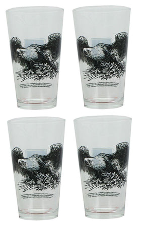 U.S. Army Eagle Crest Badge 16oz Pint Glass, Set of 4