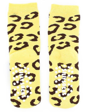 Kids Wild Slipper Socks: Leopard