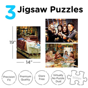 Friends 500 Piece Jigsaw Puzzle 3-Pack