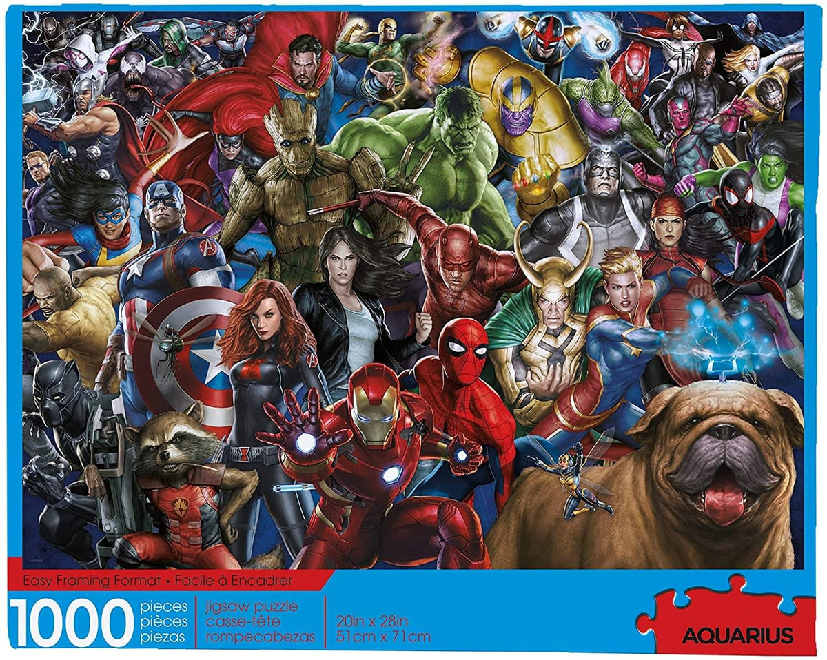 Avengers 829724 Marvel Retro Cast Character Lineup Jigsaw Puzzle, 1000  Piece, 1 - Kroger
