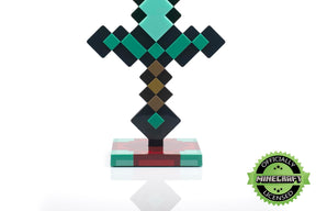 Minecraft Diamond Sword 14 Inch USB Desk LED Bedside Night Light Lamp for Gamers