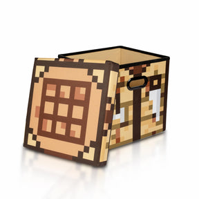 Minecraft Crafting Table Storage Bin Cube Organizer with Lid | 15 Inches