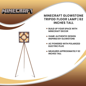 Minecraft Glowstone Tripod Floor Lamp | 62 Inches Tall