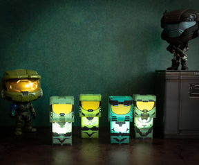 HALO Green Master Chief Evolved Mini Figural Mood Lights | Set of 4