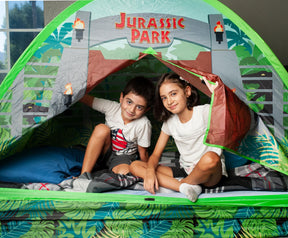 Jurassic Park Gates Indoor Bed Tent Pop-Up Canopy | 72 x 36 x 41 Inches