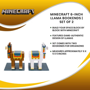 Minecraft 6-Inch Llama Bookends | Set of 2