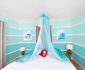 Disney The Little Mermaid Ariel Ceiling Bed Canopy | Hanging Curtain Netting