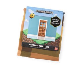 Minecraft Oakdoor Fabric Door Cling | 34 x 82 Inches