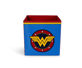 DC Comics Wonder Woman Logo Storage Bin Cube Organizer | 11 Inches