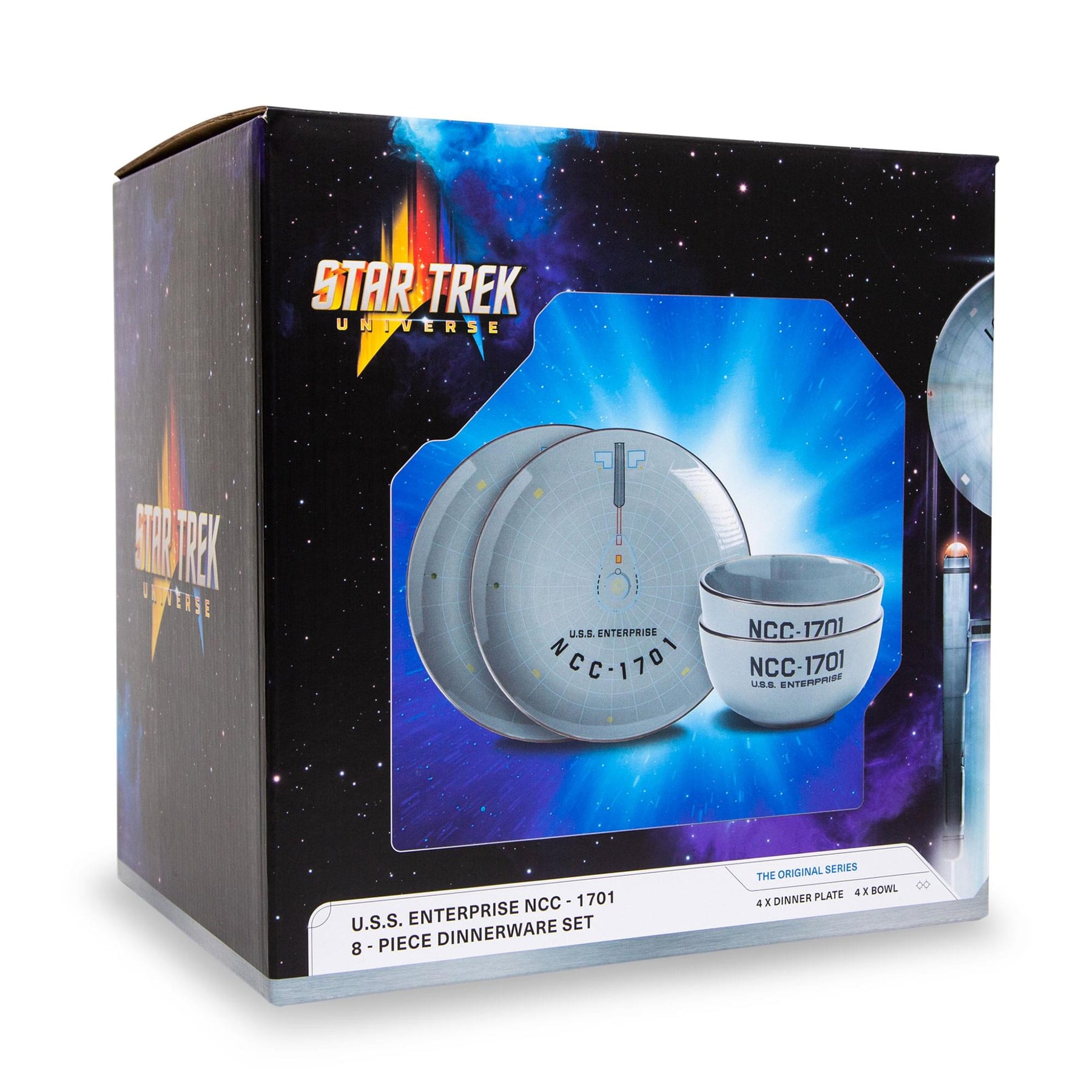 Star Trek: The Original Series NCC-1701 Series 8-Piece Ceramic Dinnerware Set