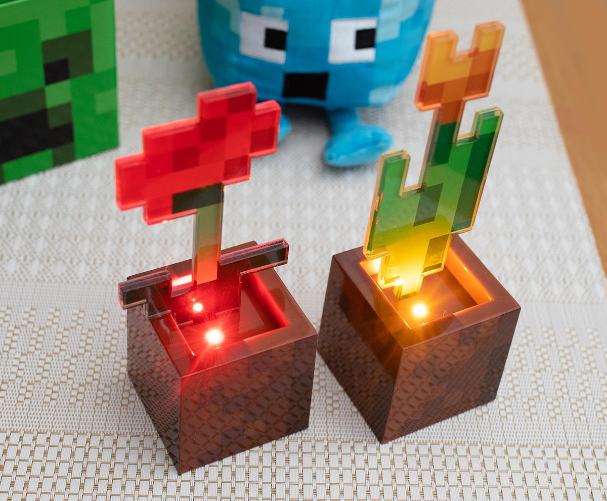 Minecraft Multi Poppy Flower Pot Light | Set of 2 | Free Shipping