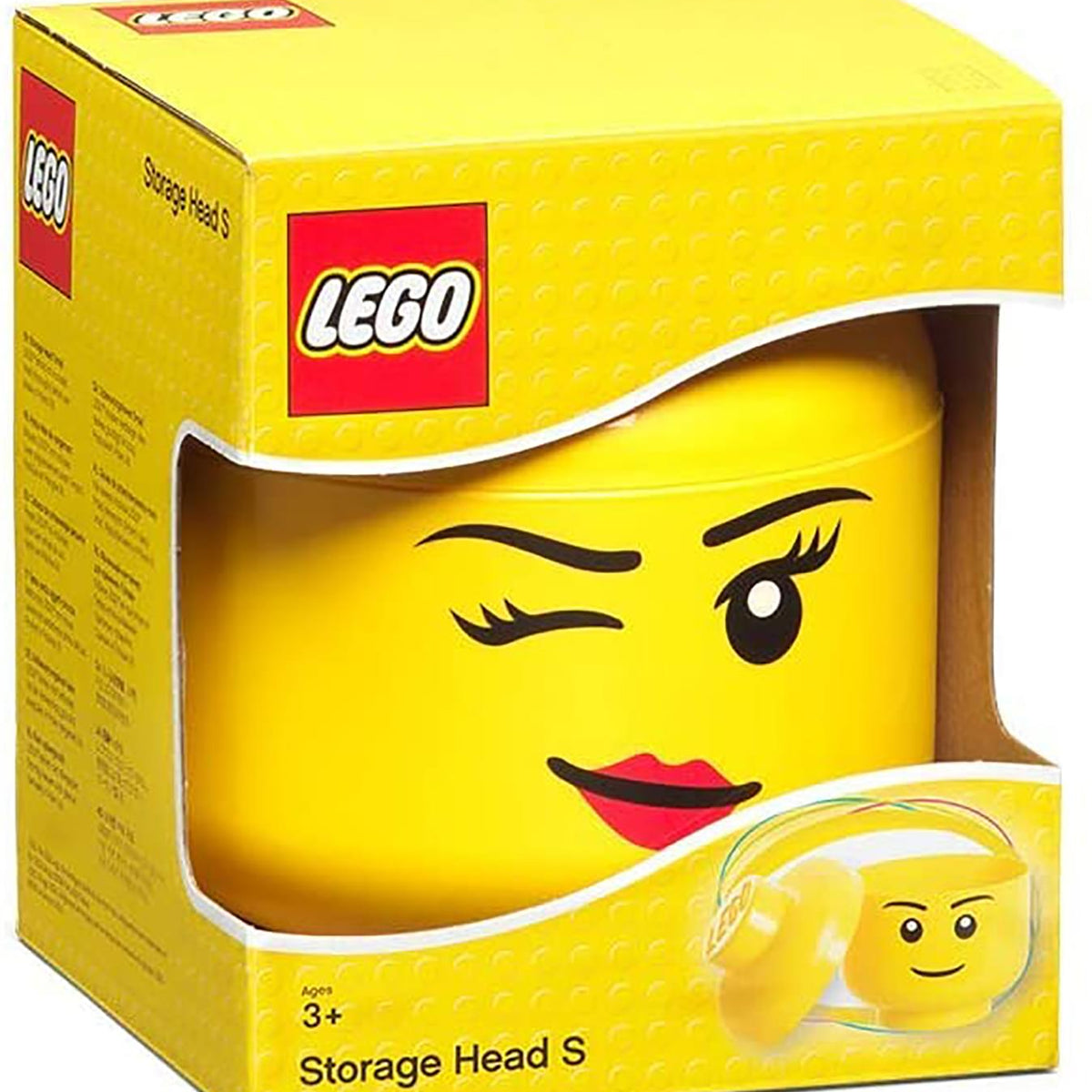 Lego Large Storage Head Girl Winking