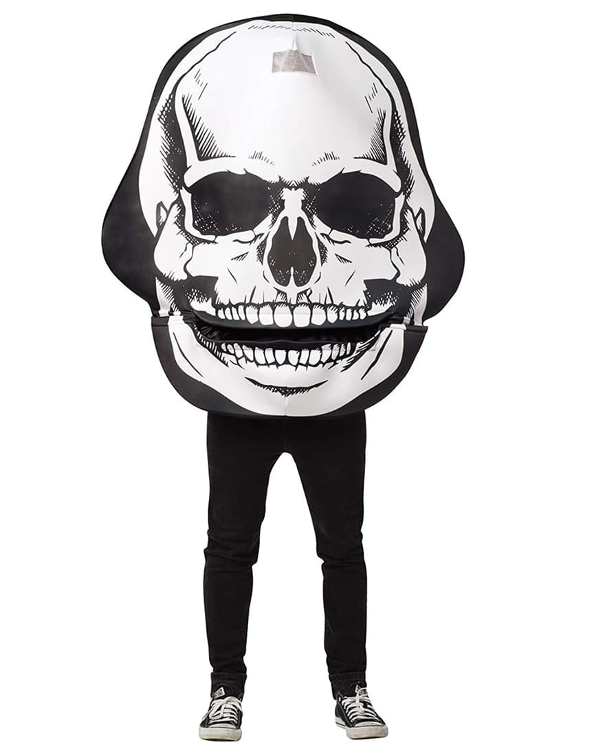 Moving Mouth Skull Adult Pullover Costume Tunic - One Size