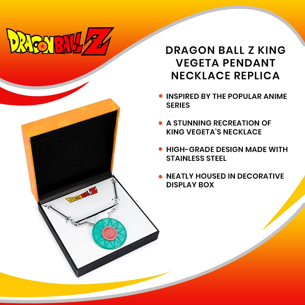 Dragon Ball Z King Vegeta Pendant Necklace Replica