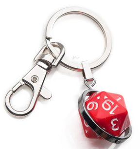 Dungeons & Dragons Spinning 20-Sided Dice Metal Keychain