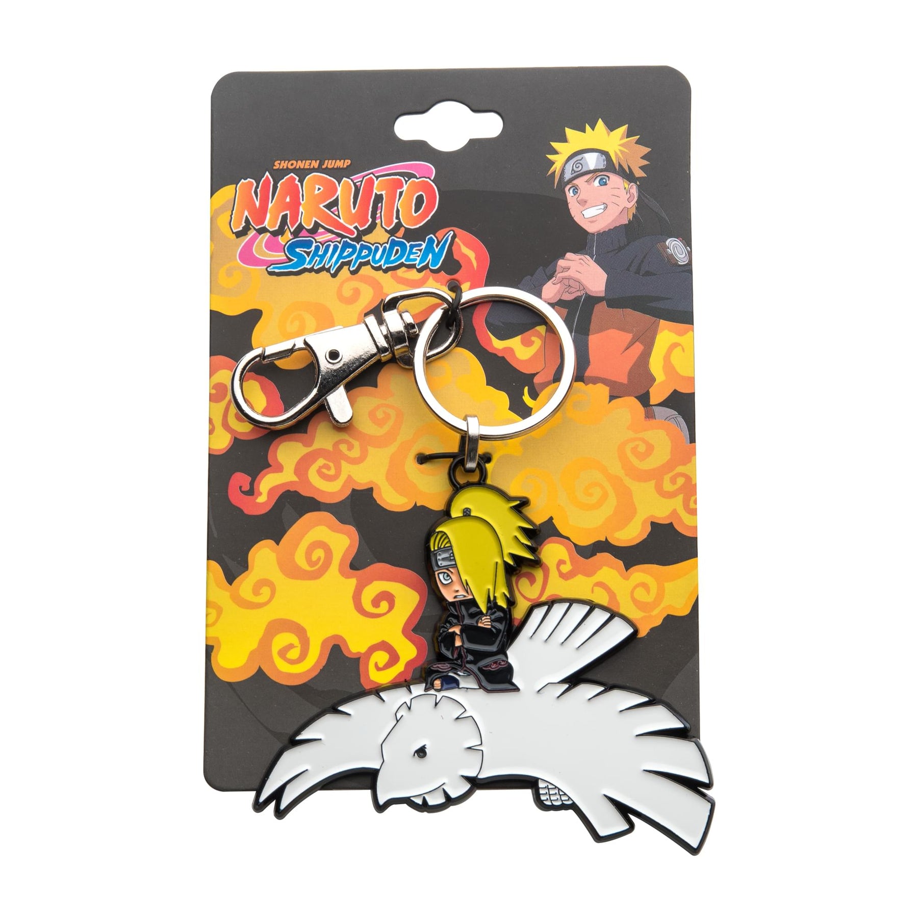 Naruto Shippuden Deidara On Clay Bird Enamel Pendant Keychain