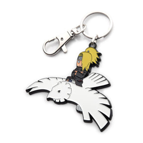 Naruto Shippuden Deidara On Clay Bird Enamel Pendant Keychain