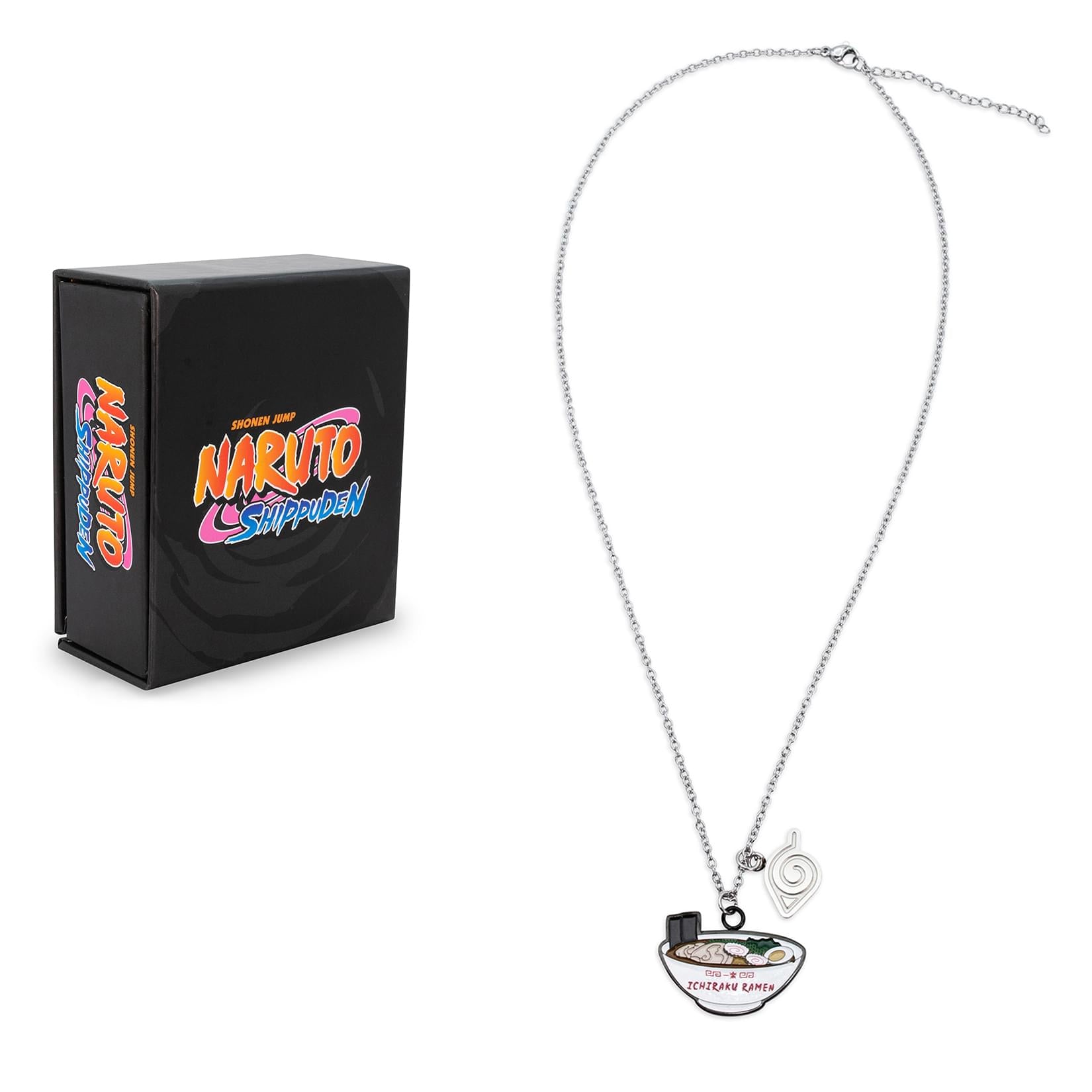 Naruto Shippuden Ichiraku Ramen Metal Enamel Pendant Necklace with Silver Chain