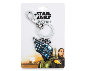 Star Wars: Book of Boba Fett Chrome Helmet Pendant Keychain | Toynk Exclusive