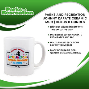 Parks and Recreation Johnny Karate Ceramic Mug | Holds 11 Ounces