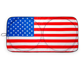 American Flag Sunshade for Car Windshield | 64 x 32 Inches