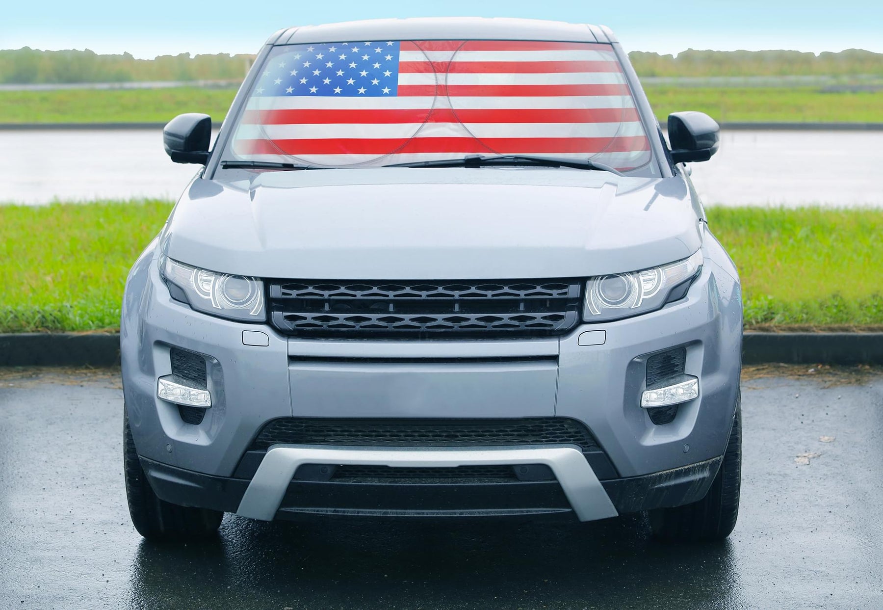 American Flag Sunshade for Car Windshield | 64 x 32 Inches