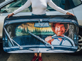 Bob Ross Happy Trees Sunshade for Car Windshield | 64 x 32 Inches