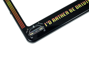 Back To The Future "I'd Rather Be Driving 88mph" License Plate Frame