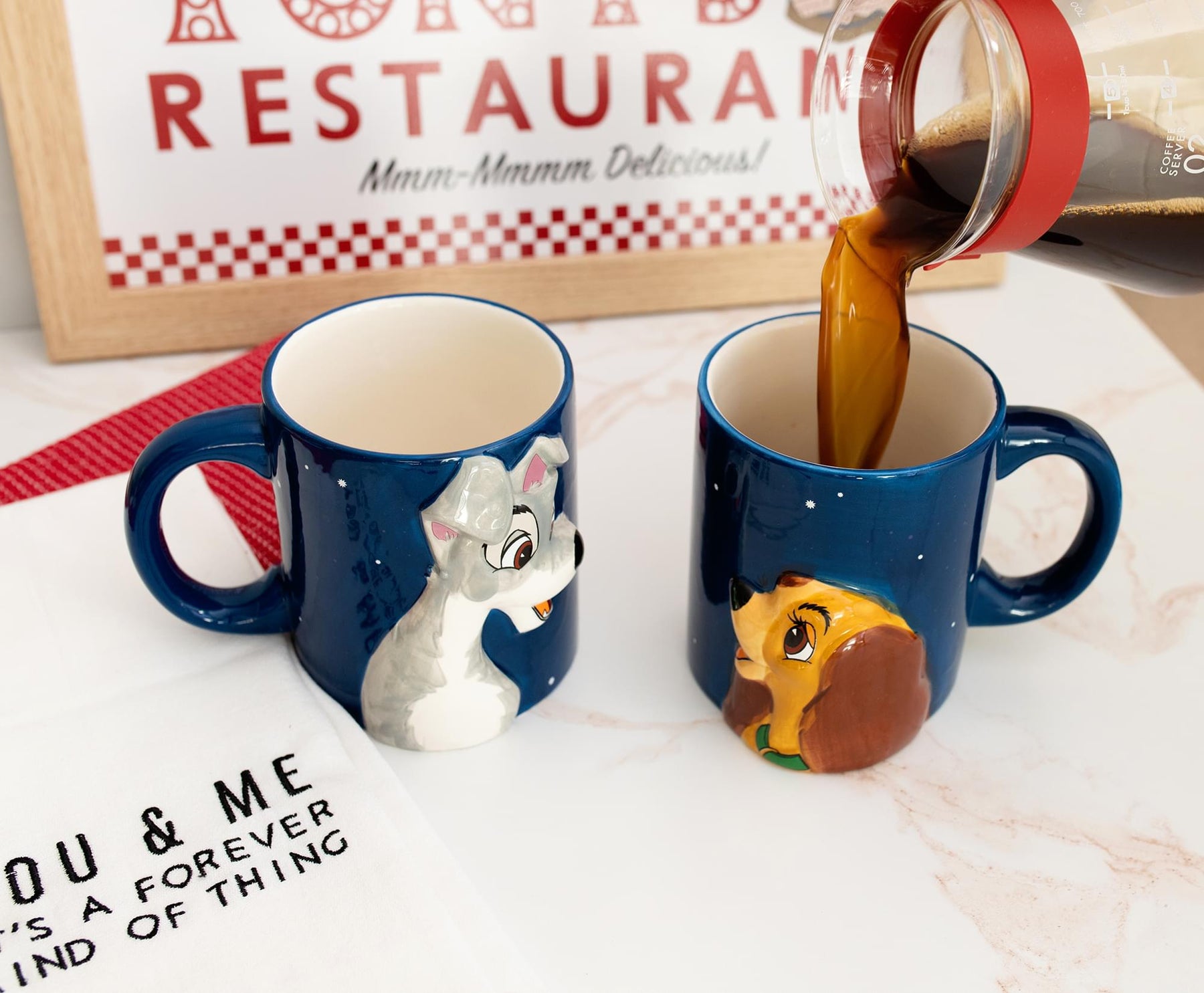 Disney Lady and the Tramp Starry Sky 20-Ounce Ceramic Mugs | Set of 2