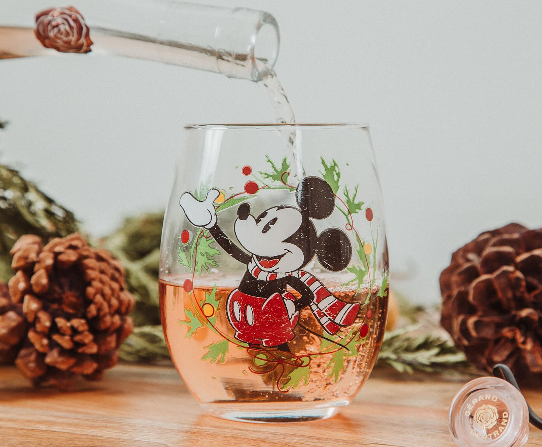 Mickey & Minnie Hearts 2 Piece 20oz Glass Set