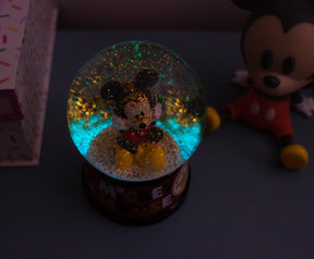 Disney Mickey Mouse Light-Up Collectible Snow Globe | 6 Inches Tall