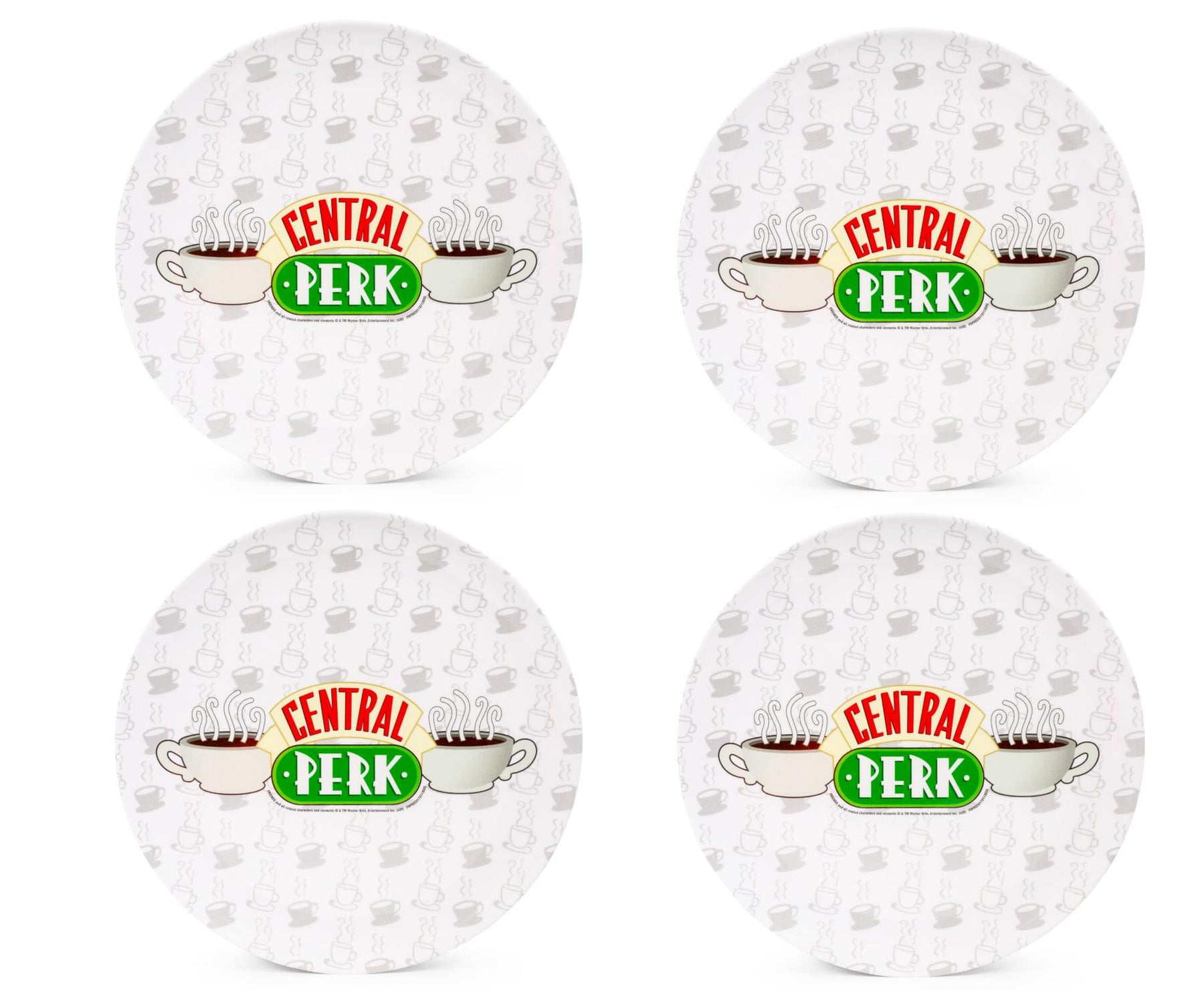 Friends Central Perk Logo 10-Inch Melamine Dinner Plates | Set of 4