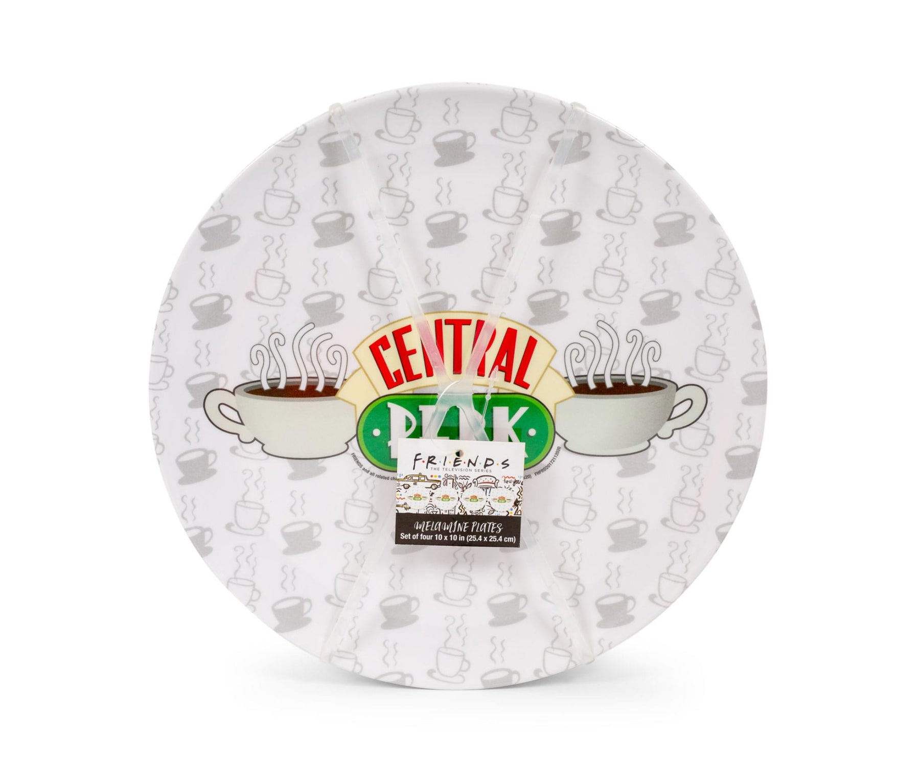 Friends Central Perk Logo 10-Inch Melamine Dinner Plates | Set of 4