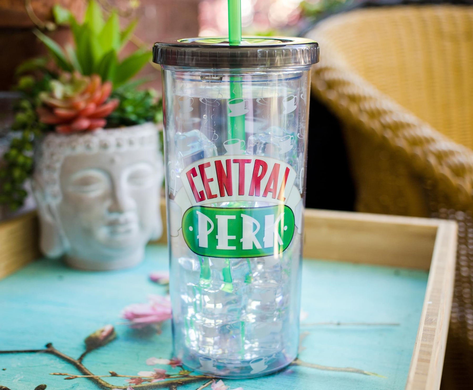 Friends Central Perk Cold Cup with Lid and Straw | Holds 20 Ounces