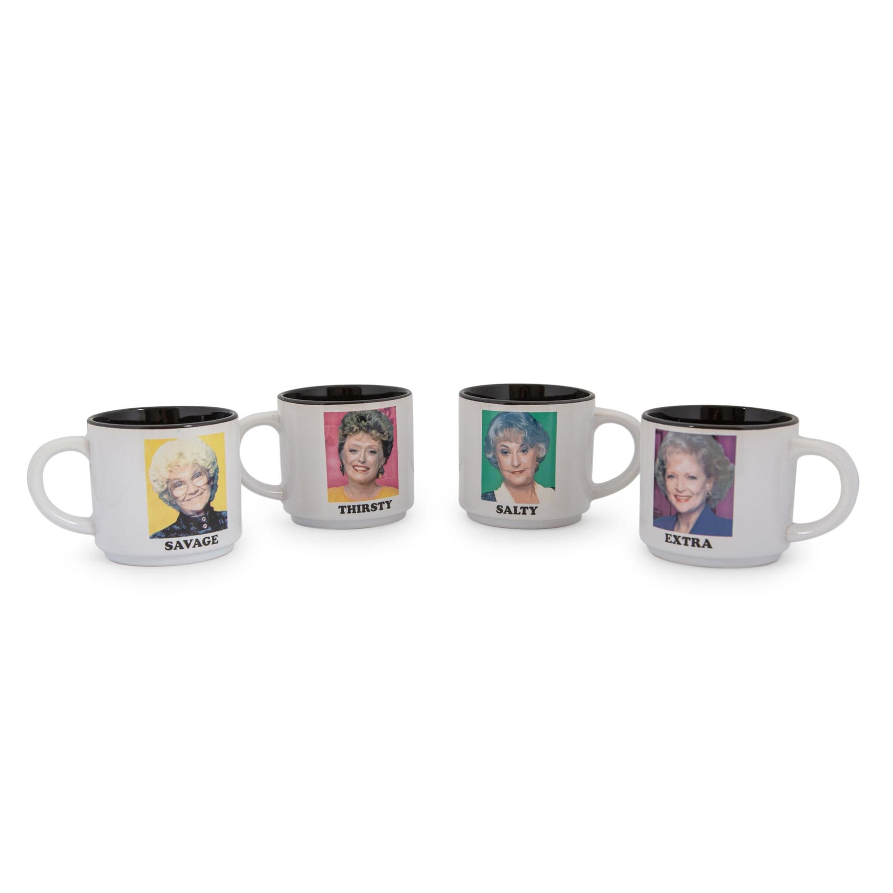 The Golden Girls Set of 4 Pint Glasses Extra Savage Salty Thirsty