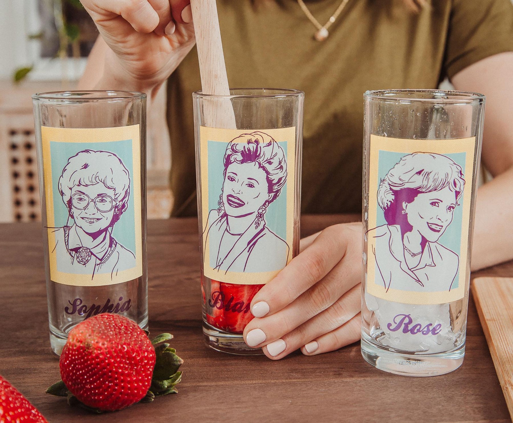 The Golden Girls 4 Piece 10-Ounce Glass Tumbler Set