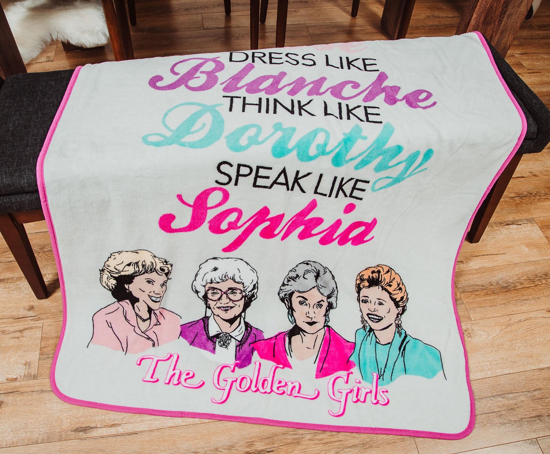 The Golden Girls "Live Like" Micro Plush Throw Blanket | 45 x 60 Inches