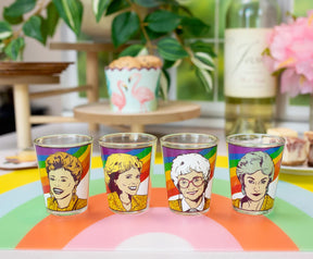 The Golden Girls Rainbow 1.5-Ounce Mini Glasses | Set of 4