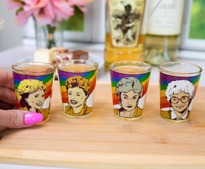 The Golden Girls Rainbow 1.5-Ounce Mini Glasses | Set of 4