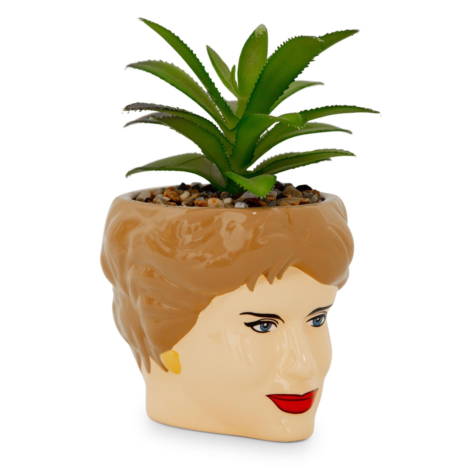 The Golden Girls Blanche 3-Inch Ceramic Mini Planter With Artificial Succulent