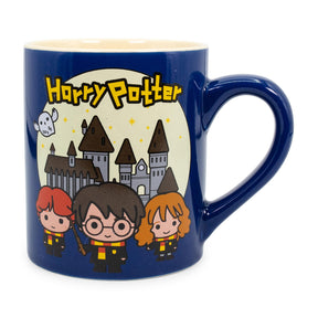 Harry Potter Chibi Trio Scene Ceramic Mug | Holds 14 Ounces