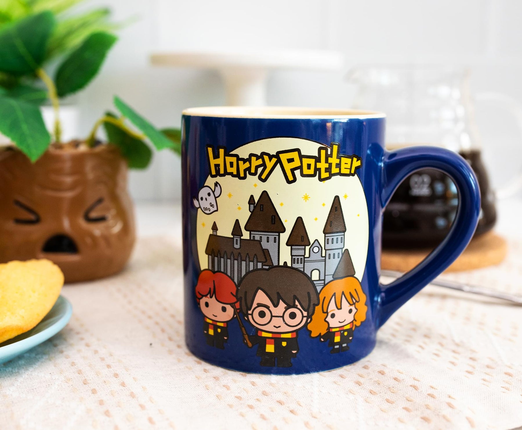 Harry Potter Chibi Trio Scene Ceramic Mug | Holds 14 Ounces