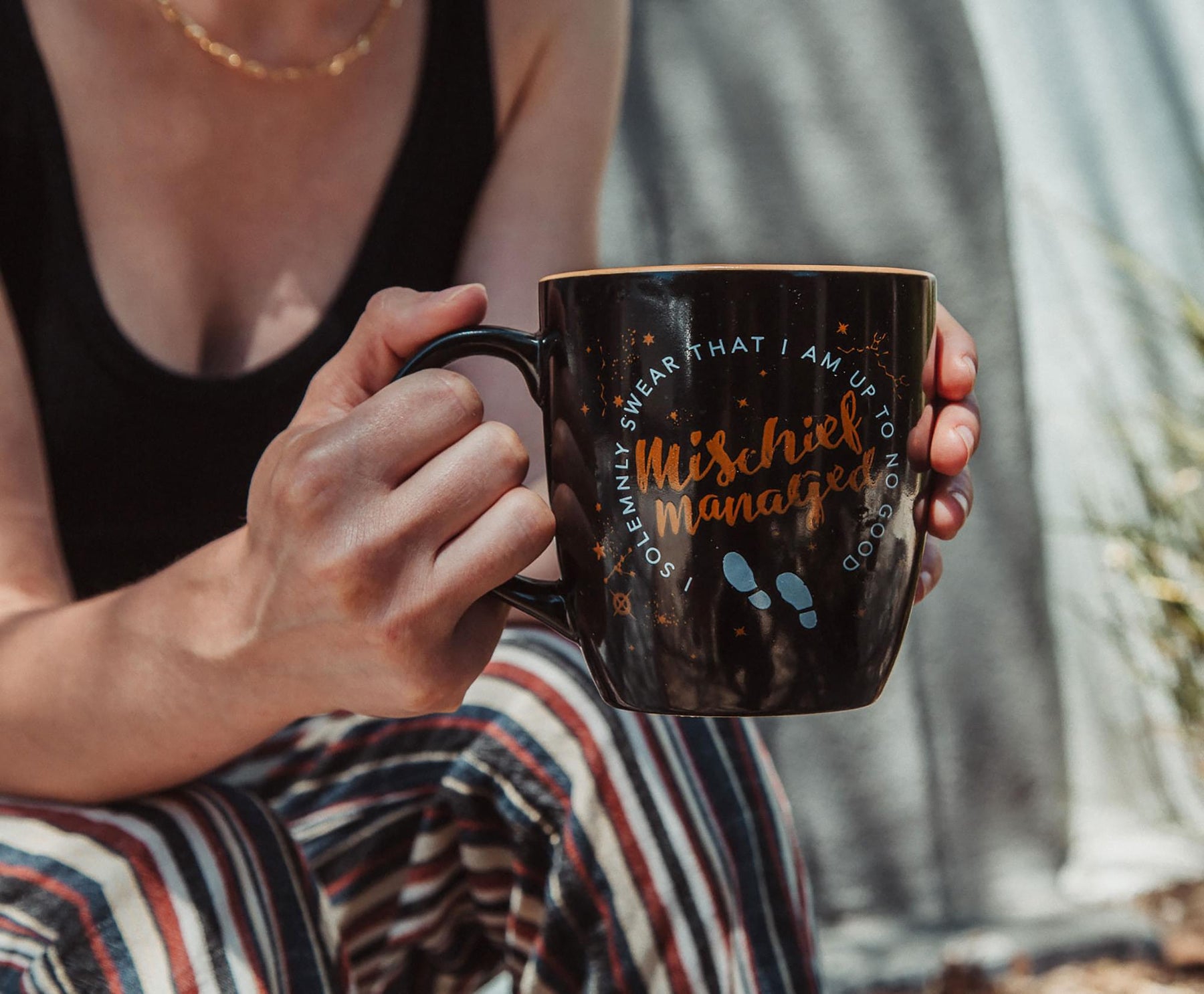 NEW Harry Potter I Solemnly Swear that I am Up To No Good Black Red Mug Cup