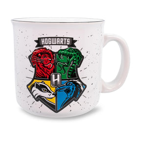 Harry Potter Hogwarts Crest Ceramic Camper Mug | Holds 20 Ounces