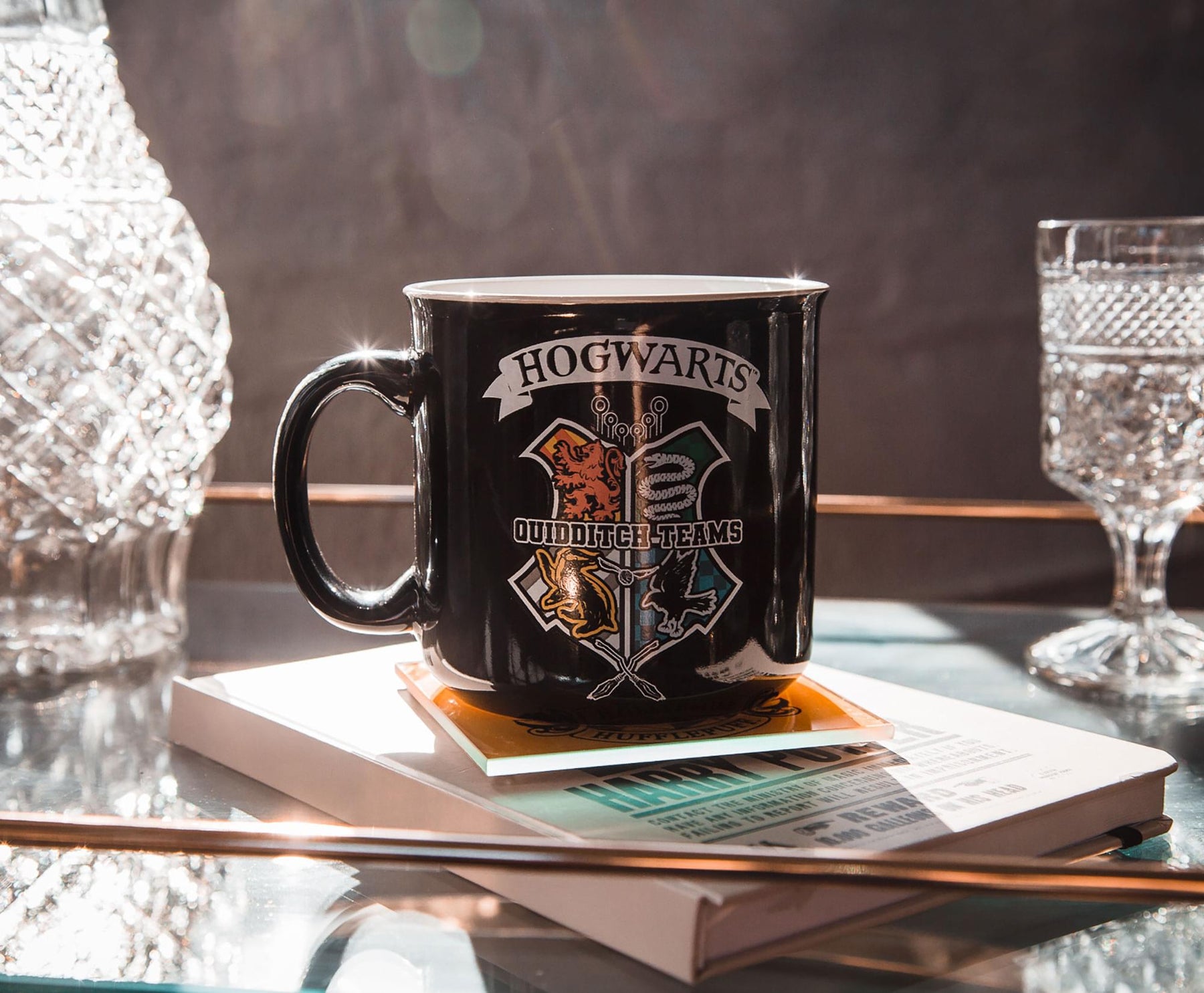 Harry Potter Quidditch Crest Ceramic Camper Mug | Holds 20 Ounces